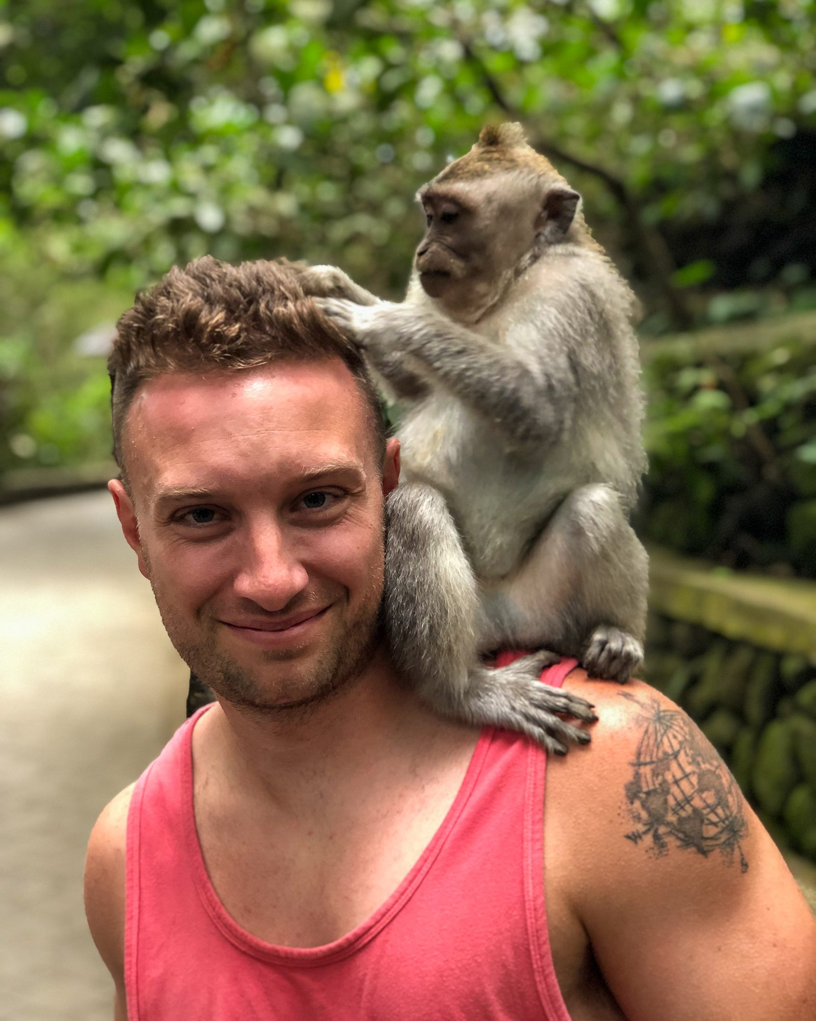 House Buyers Las Vegas owner with a monkey on his shoulder.